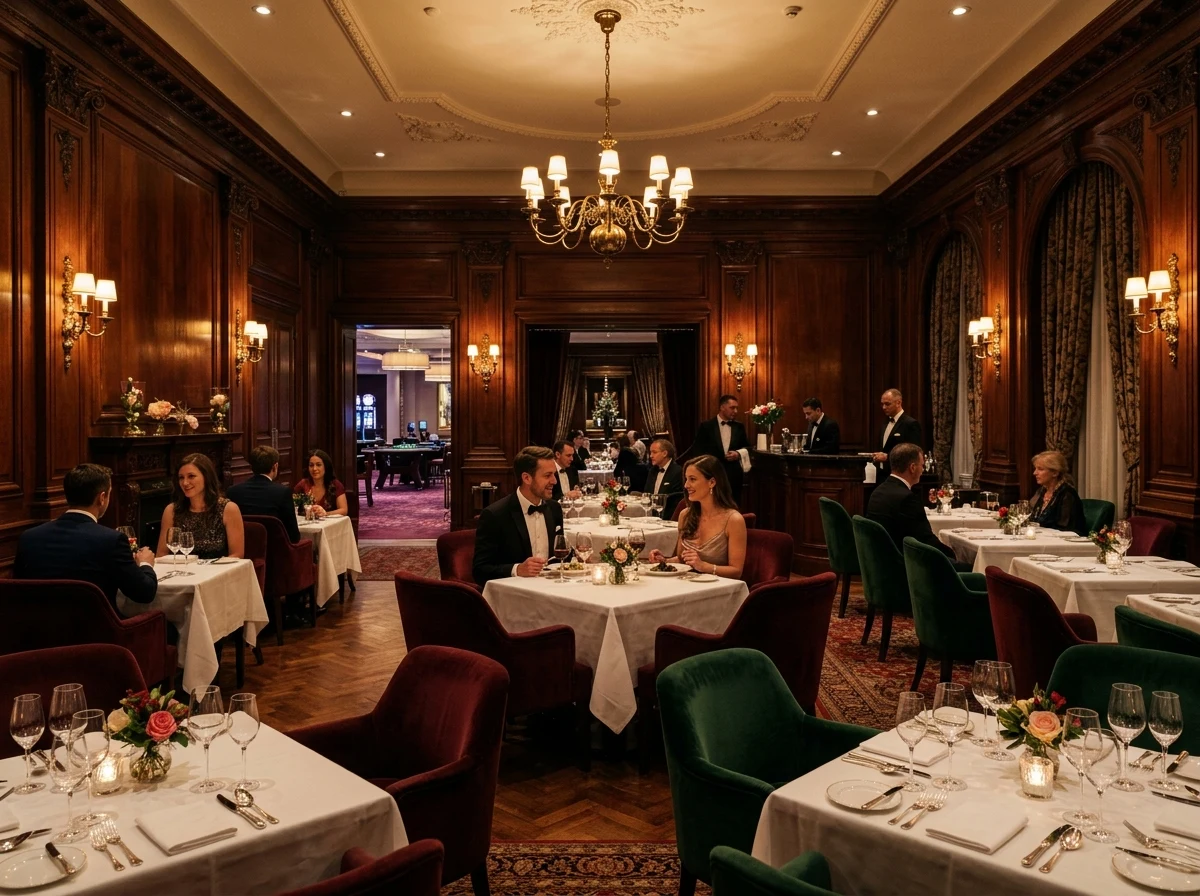 Opulent historic casino dining salon